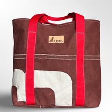 Afbeelding in Gallery-weergave laden, Canvas bootschappentas van oud bruin zeil op maat