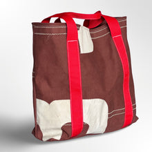 Afbeelding in Gallery-weergave laden, Canvas bootschappentas van oud bruin zeil op maat