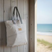 Afbeelding in Gallery-weergave laden, De shopper tas met grijze banden